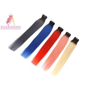 Different Color Custom Human Hair Wigs Hair Bundles / Indian Hair Extensions