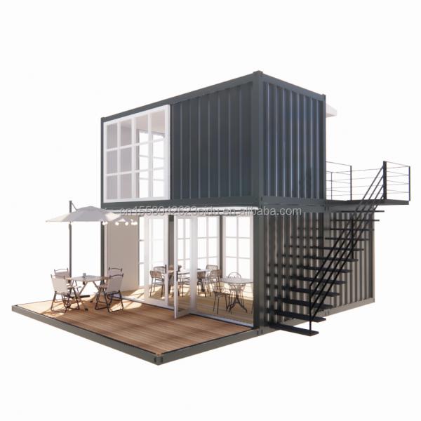 20ft Prefab Shipping Tiny Houses Container House Movable Prefabricated House for Shop in Chinese Design Style