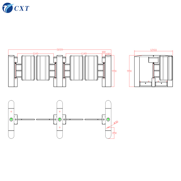 Brushless Motor Security Swing Gate Waterproof With High Brightness Traffic Light 130b