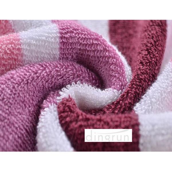 Super Hygroscopicity / Stripe Design Terry Compact Sport Towel For Gym 35 * 75cm