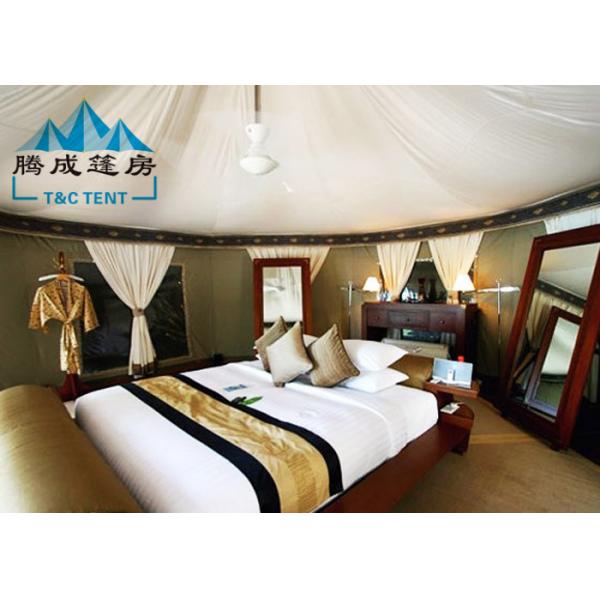 New Pagoda Roof Hotel Bell Tent Fire Retadant For Montain Leisure Camping
