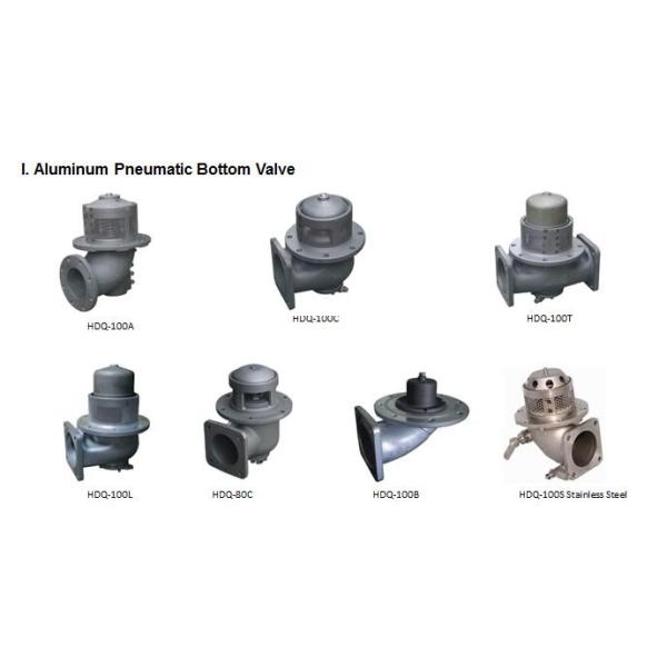 3" 4" Standard Aluminum Pneumatic Bottom Valve For Tank Truck