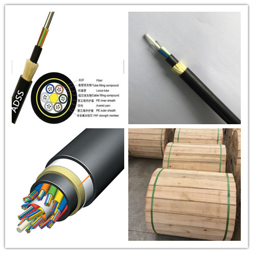 2km Span 100M PE Jacket Self Supporting Aerial Cable