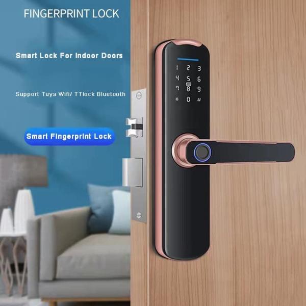 Intelligent Digital Keypad Door Lock Aluminium Alloy With Fingerprint