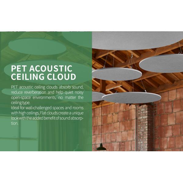 Square 12mm Thickness Sound Absorbing Baffles Fire Resistance and Eco Friendly