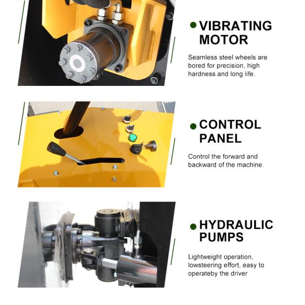 Hot Sale Small Compactor Roller Vibratory Compactor Double Drum Roller Mini Road Roller Price