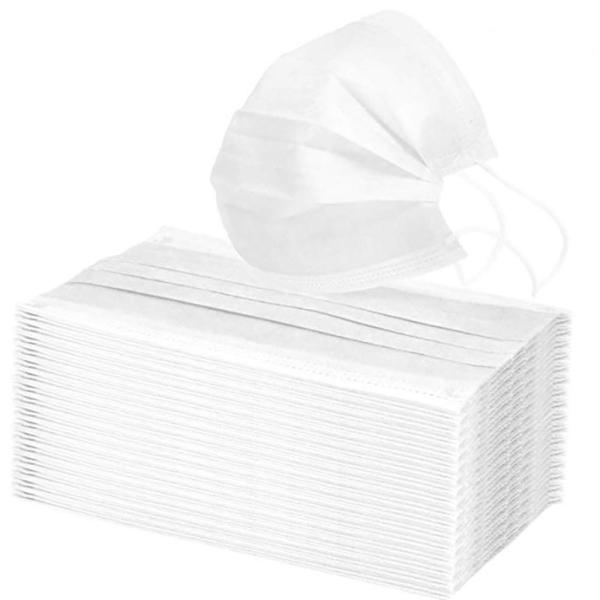 Anti Dust Non Woven Face Mask White Ear Loop Disposable Surgical Mask