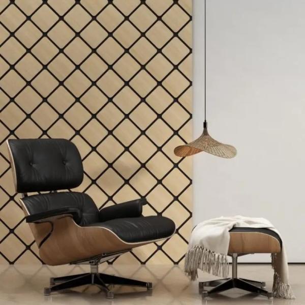 Modern Design Wood Veneer Acoustic Hexagon Panels Soundproof And Sound-Absorbing Wall Panels For Hotel Insulation