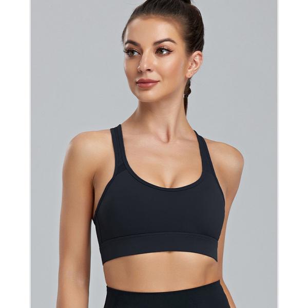 Shockproof Plus Cup Sports Bra Womens Fixed Breast Pad With Shoulder Strap