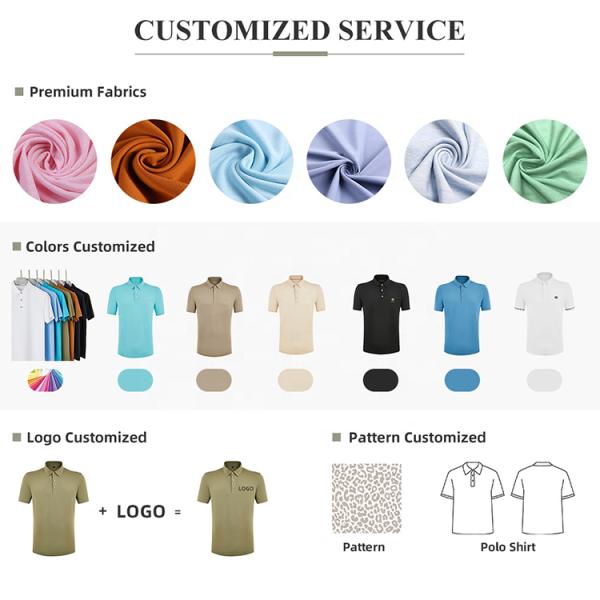 Embroidered Polo Golf Shirt Knitted Fabric Loose Short-Sleeved Long Sleeve Polo Shirts
