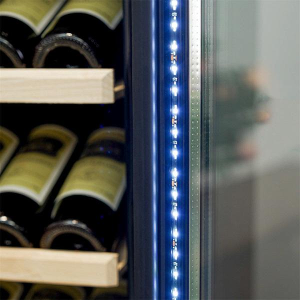 Precision Temperature Control Black Solid Wood Kitchen Wine Cooler