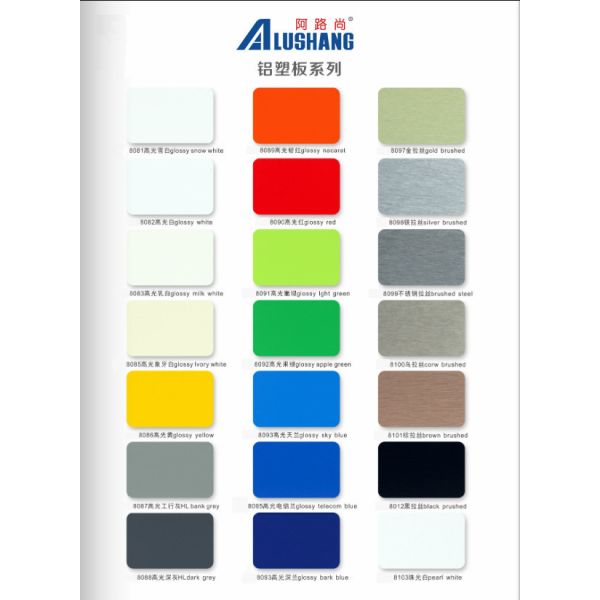 4MM 1.22 X 2.44m PE Aluminium Composite Panels (ACP) Panel Thickness: 5–6 Mm Core Material: 100% Solid Polypropylene (PP)