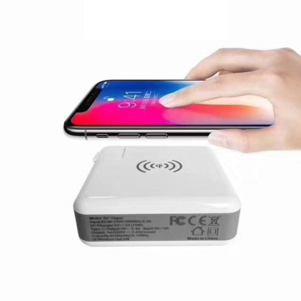 5W Qi Wall Charger Power Bank With LED indicator light