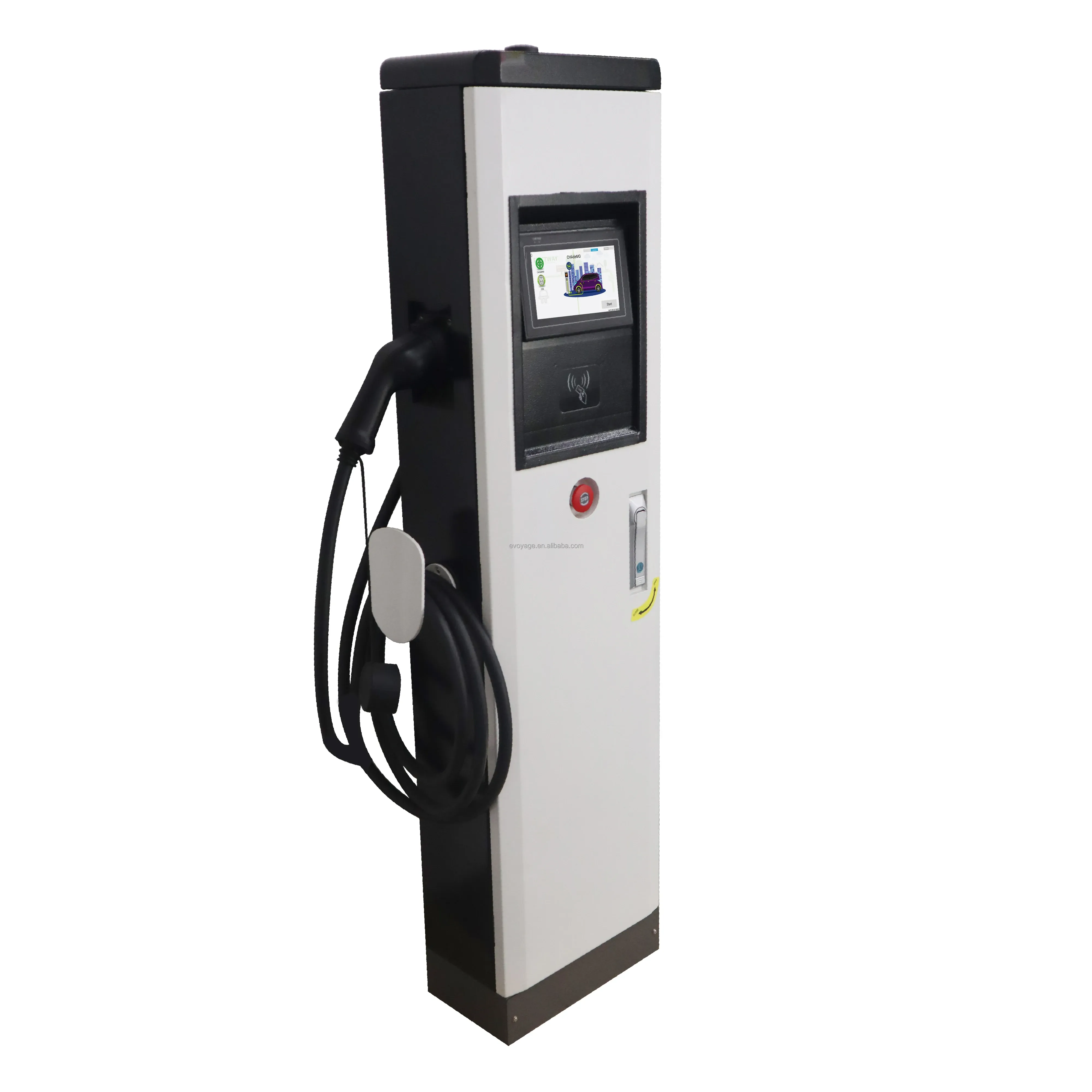 380V Dual Gun EVSE Charging Station 22KW 44kW Type 2 EV Cable EV Fast Charger