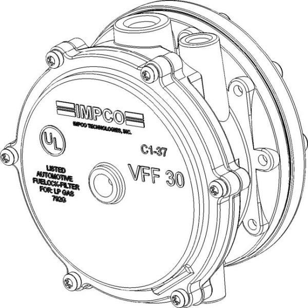 LPG Vapor IMPCO Mechanical Lockoff For Engines