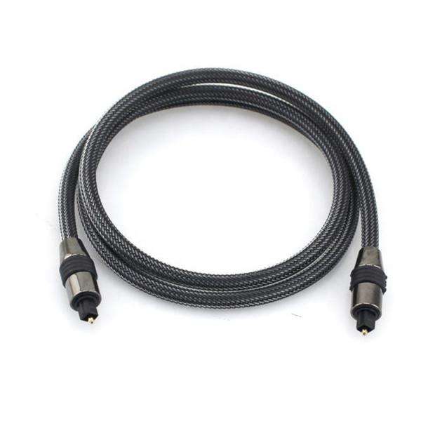 High Quality Durable Braided Fiber Optic Toslink Spdif Gold Digital Audio Optical Cable