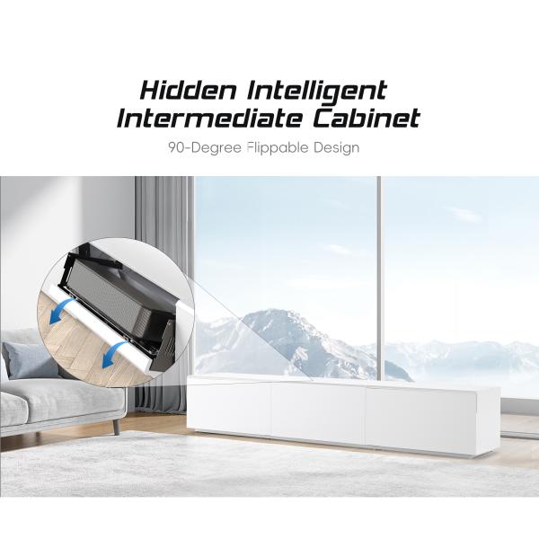 100-150 Inch Motorized Laser TV Cabinet Intelligent UST Cabinet for Projector Screen