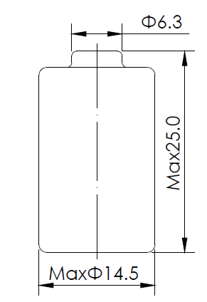Non Rechargable Small Cylindrical Battery CR14250 3V Glass To Metal Seal All kinds of meters