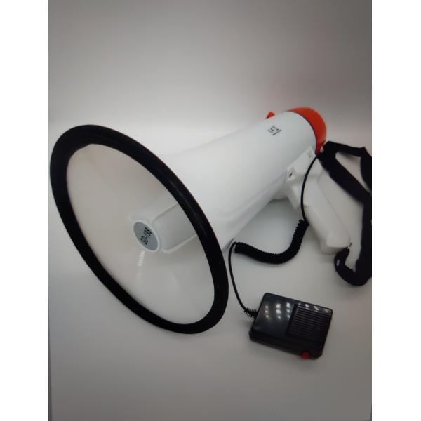 260 Seconds Police Siren With Mic Voice Recording White Cheer Megaphone With Handle