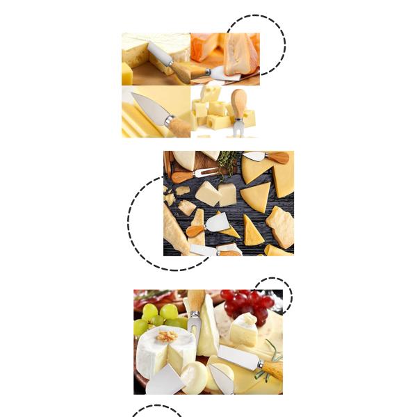 Kitchen Natural Wood Handle Cheese Knives Household Knife Fork Spatula