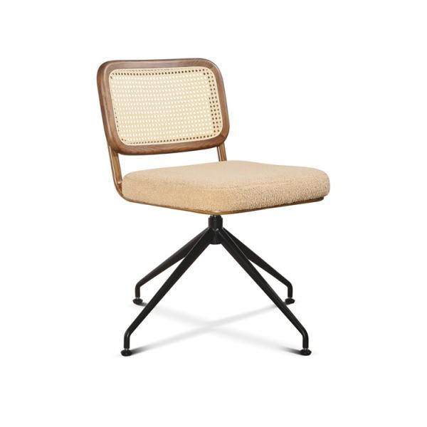 0.099CBM White Executive Desk Rattan Computer Chair 72 X 30 X 50 Cm 4 STAR