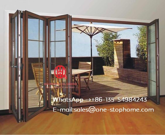 Exterior entrance veranda sliding bifold aluminum folding glass,Multi-Leaf Door,Outdoor Dividers Soundproof fold door