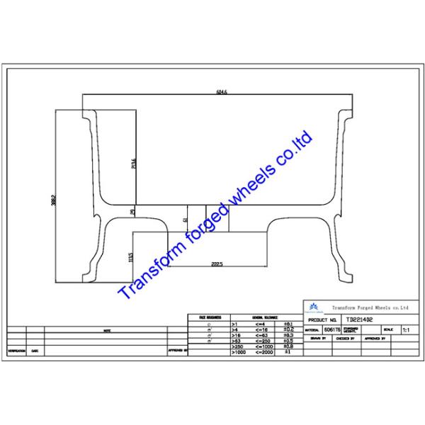 TD221402 22 inch deep dish forged monoblock wheels blanks or forging off-road wheels raw blanks and H single style wheel
