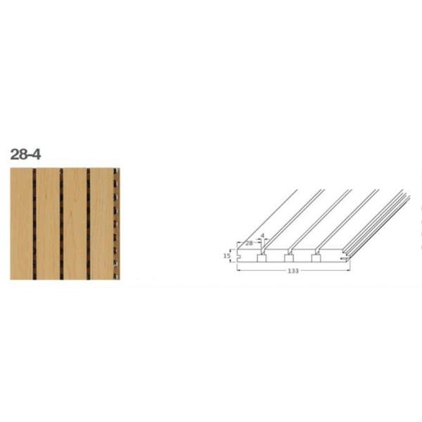 Grooved Decorative Wood Acoustic Wall Panels Tongue And Groove Soundproofing Board