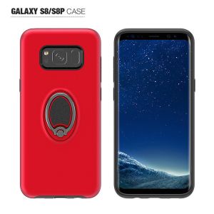 Soft TPU Magnetic Ring Kickstand Armor Smartphone Protective Case , Sumsang 8 8p