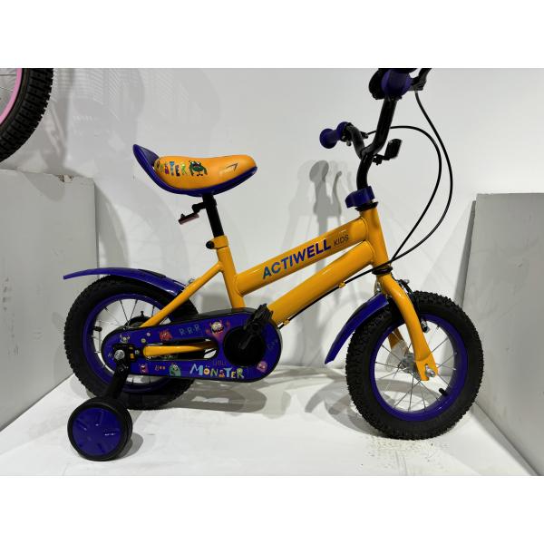 Aluminum Alloy Frame Steel Lightweight Kids Bikes With 4 Wheels 12 Inch Children Bike