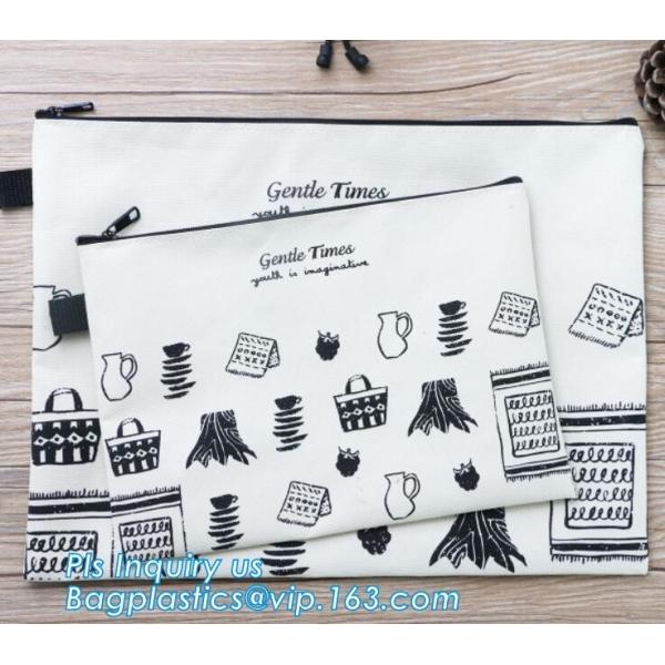 Pencil Case Cosmetic Bag Stationery Material School Supplies pencil box pen bag, zipper canvas pencil bag for students