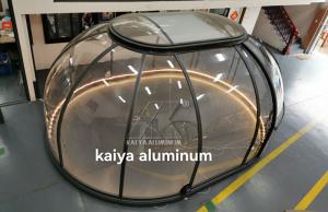 Cheap 3.5X5m Ellipse Glamping Geodesic Dome House Aluminum Profiles For Homestay wholesale