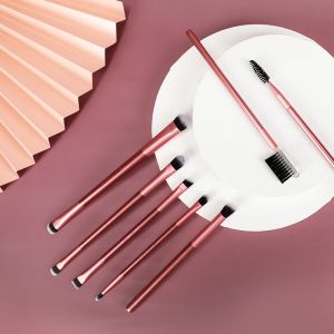 Professional 7pcs Eyeshadow Makeup Brush Set Aluminum Ferrule