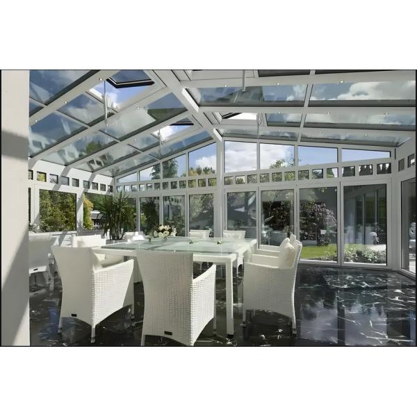 Modern Aluminum Glass Sunroom UV Resistant Indoor Outdoor