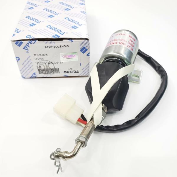 OUSIMA 1751ES-12E6ULB1S1 12V Fuel Shut Off Stop Solenoid Valve Solenoid Stop Engine For YUCHAI