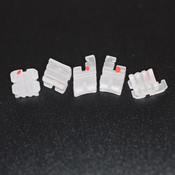 Dental Ceramic Orthodontic Brackets , Poly Crystalline Roth 022 Bracket
