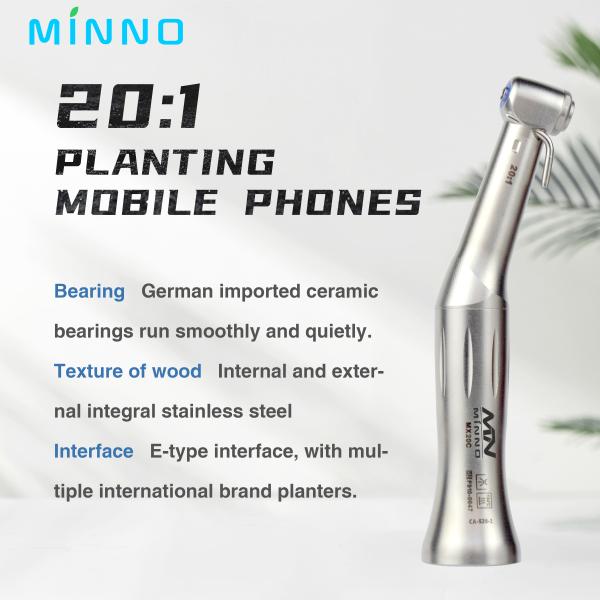 CA-520-2 Surgical Handpiece 20/1 lmplant Contra Angle External Water Spray Low Speed Handpiece Without LED Colors