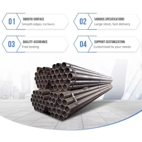 Schedule 40s Construction Seamless Steel Pipes 24 inch Seamless Carbon Steel Pipes