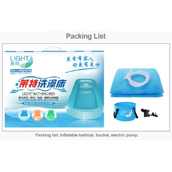 Foldable Disabled PVC Adult Inflatable Bathtub Aids With Pillow Cold Resistant
