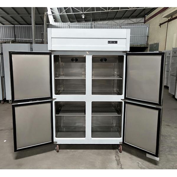 6 Doors Commercial Stainless Steel Upright Display Freezer With Danfoss Compressor
