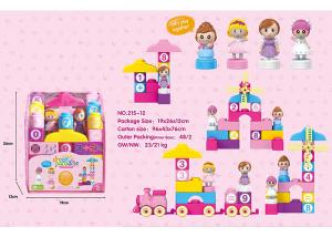Cheap 72 Pcs Plastic DIY Building Blocks Educational Toys W / Train Numerals 4 Figurines wholesale