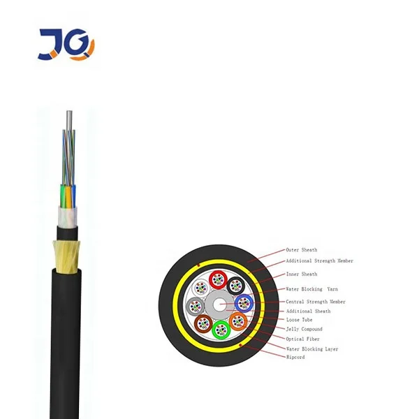 All Dielectric Self Supporting ADSS Fiber Optic Cable 48 96 Core G652D Outdoor Aerial Non Armored Double Jacket