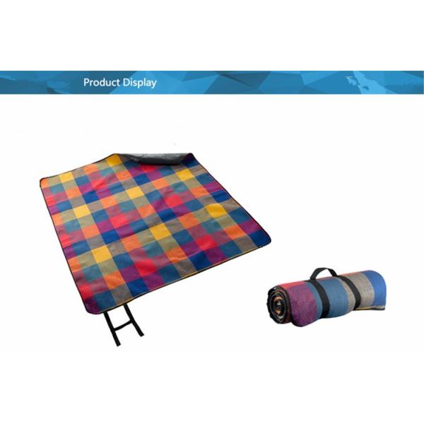 Foldable Waterproof Camping Picnic Blanket With Handle Strap