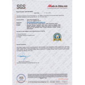 JISAN HEAVY INDUSTRY LTD Certifications