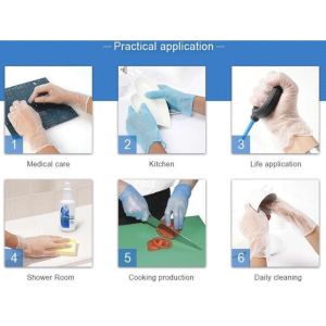 Disposable medical examination powder free vinyl gloves AQL 1.5
