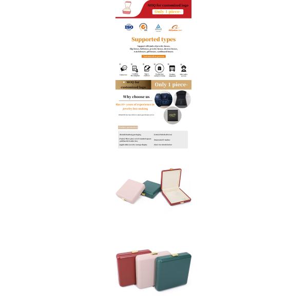 Spacious Space Faux Leather Luxury Organizer Handy Travel Jewelry Case with Clasps Fasten