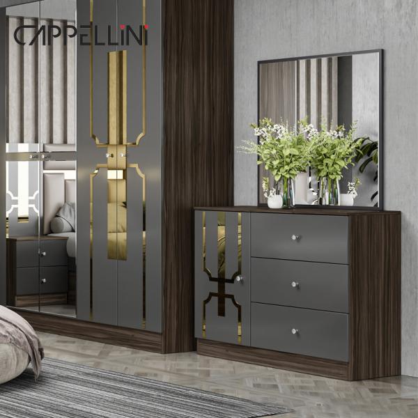 Foshan Wholesale Price King Size Wooden Leather Bed Room Home Modern Luxury Cheap Full Mdf Bedroom Furniture Set