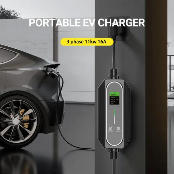portable ev charger three phase 11kw 16A CEE plug OEM ODM moveable ev charger