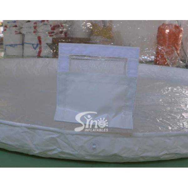 Outdoor custom size transparent inflatable pool dome with covered ceiling