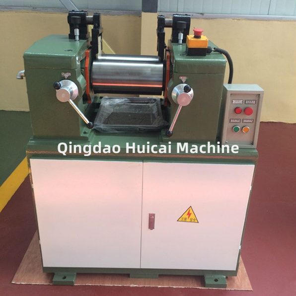 1-2 kg Compound Feeding Capacity XK-160 Mini Rubber Mixing Mill Laboratory Heated Two Roll Mill